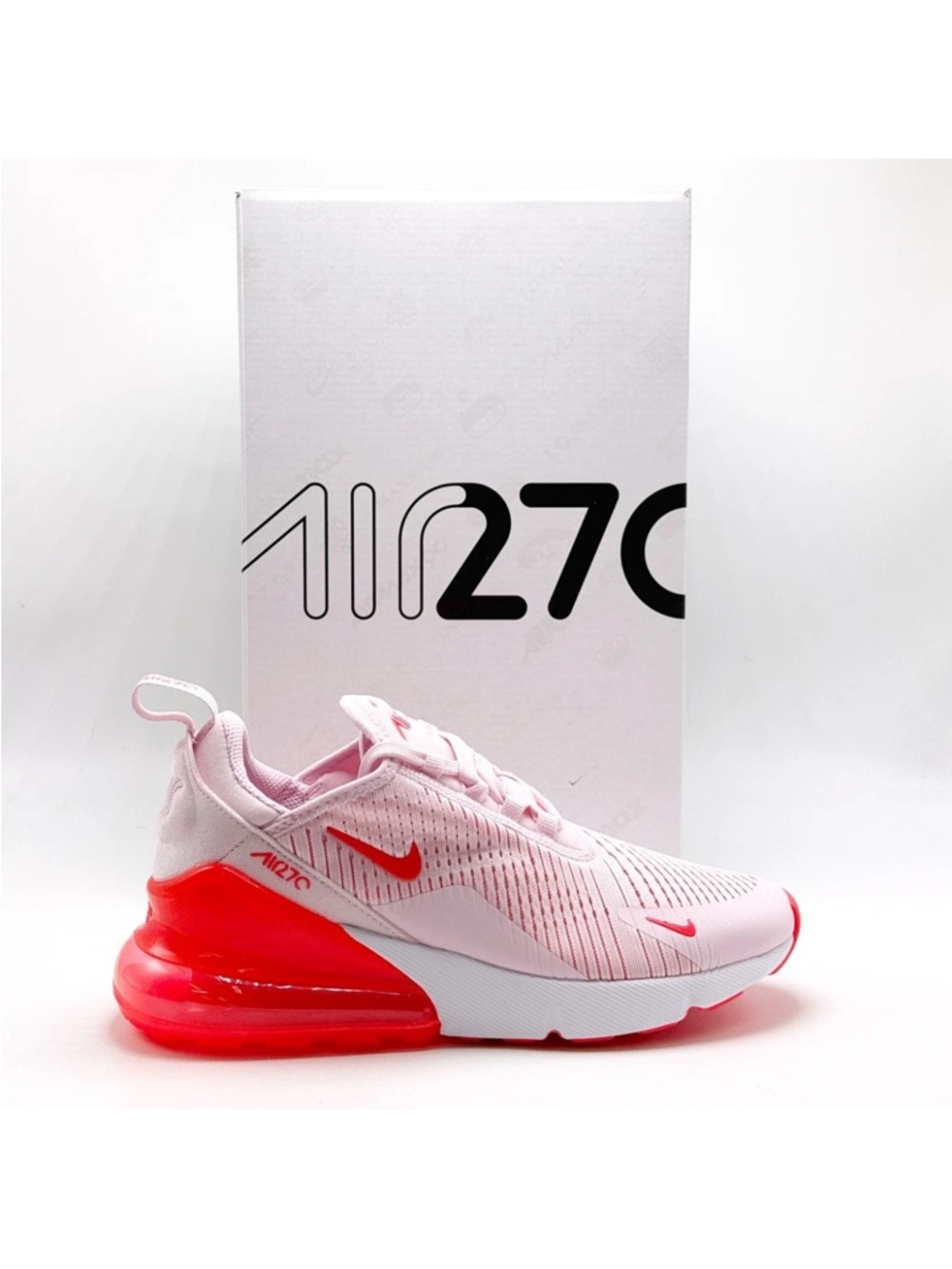 Nike Air Max 270 Pink Foam/Bright Crimson-White (HJ3222 602) Womens size 10 New - Picture 2 of 6